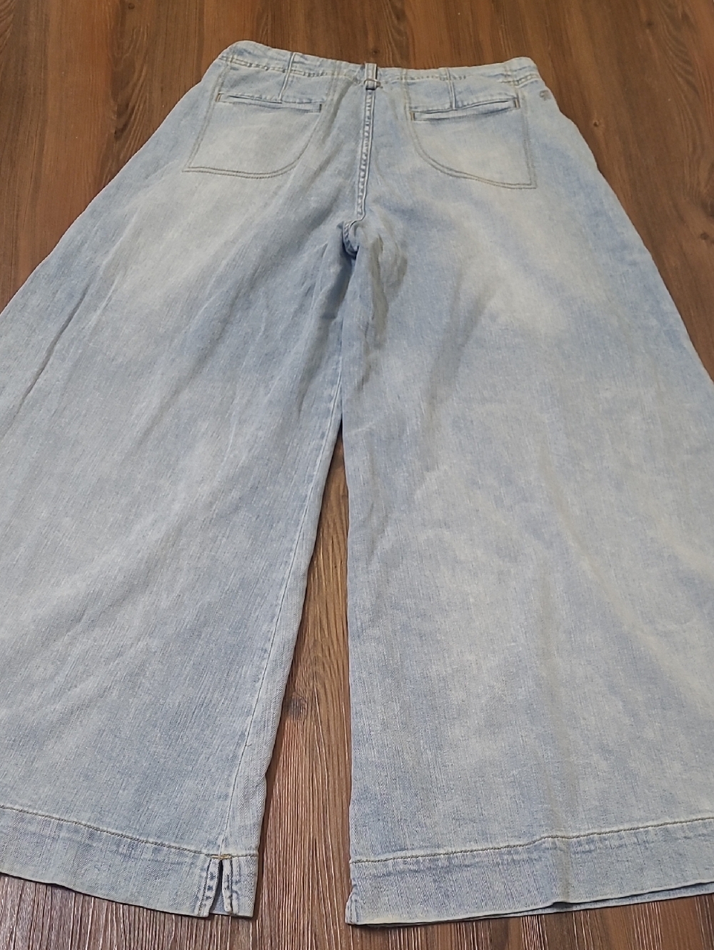 Pilcro Light Blue Wide-Leg Denim Jeans - Picture 11 of 15